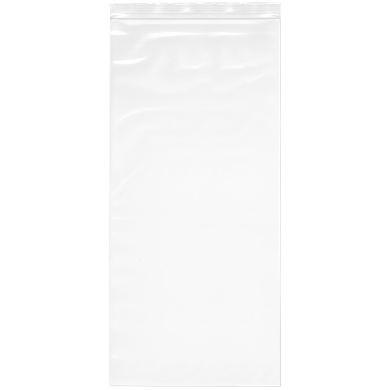 Plymor 8" x 18", 4 Mil Heavy Duty Zipper Reclosable Plastic Bags